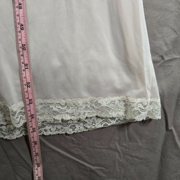 VTG Van Raalte Nightgown 32 S 50s White Chiffon Lace Babydoll Coquette Romantic - Picture 12 of 12